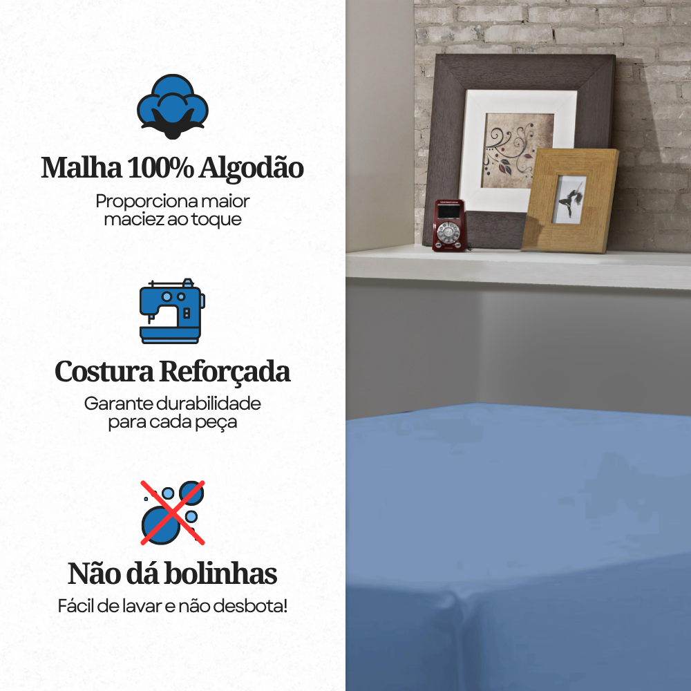 Lençol - Linha Essencial - Fio 30/1 Penteado - 100% Algodão