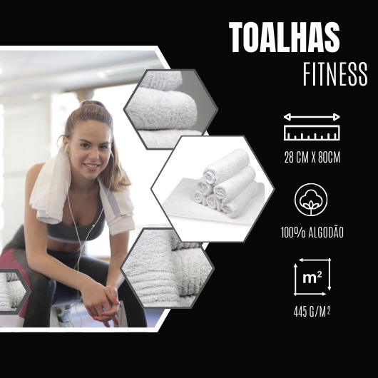 Segunda Linha - Toalha Fitness para Academia - 28x80cm