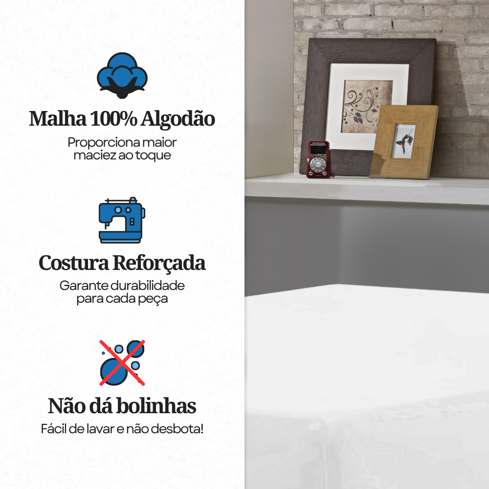Lençol  - Linha Esplendor - Fio 30/1 Penteado - 100% Algodão
