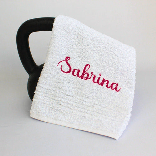 Toalha De Rosto Fitness Bordada Academia Personalizada Nome
