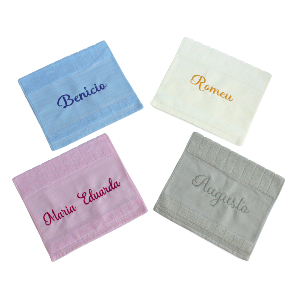 Toalha de Lavabo Bellarte  - 100% Algodão - Personalizável com Bordado de Nome
